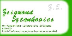 zsigmond sztankovics business card
